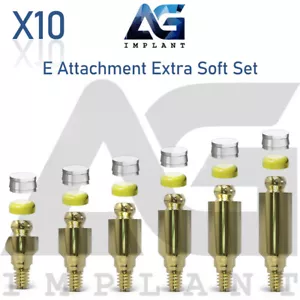 10 Straight E Attachment Extra Soft Set Titanium Overdenture Dental Int Hex - Bild 1 von 5