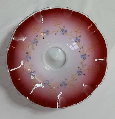 新娘篮子碗MT。 华盛顿光泽珐琅装饰手工吹制复古 — 第 1/4 张图片