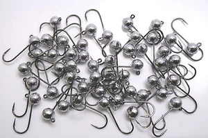 50er-Pack 1/16 Unzen Steelhead Lachs Angeln Vorrichtungen #6 Mustad 32833 schwarz Nickel Haken - Bild 1 von 1