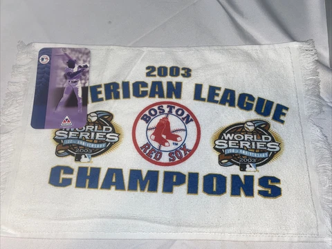 2003 BOSTON RED SOXS AMERICAN LEAGUE CHAMPIONS Rally Towel 11x17 MLB NEW Cover