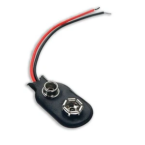 PP3 9V battery snap on connector clip tinned wire leads 150mm - Picture 1 of 1