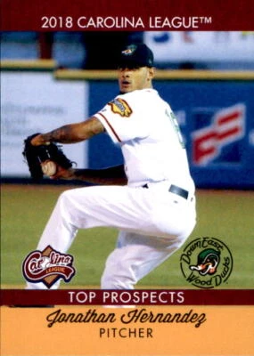2018 Carolina League Prospects Choice #7 Jonathan Hernandez Dominican Repubulic  - Image 1 of 2