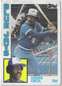 Tarjeta de béisbol 1984 Topps #312 Jorge Orta Toronto Blue Jays MLB - Imagen 1 de 2
