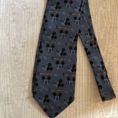 Corbata Mickey Mouse Auténtica Parques Disney Resorts Azul Lindo Mickey Rostros Nueva con Etiquetas Foto 1 de 3