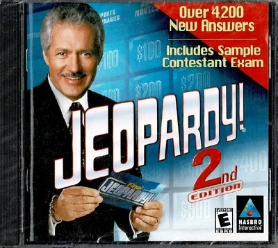 Jeopardy 2 Pc New XP 4200 Answers Multiplayer Select Opponents Skill Level Fun - Image 1 of 2