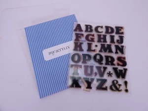 E1001 Close To My Heart My Acrylix Essential Alphabet Rubber Stamps - Picture 1 of 3
