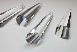 61x14mm Asfour Kristallklar 6-seitig abgestuft Prisma Sonnenfänger Anhänger-Set/2 - Bild 1 von 8