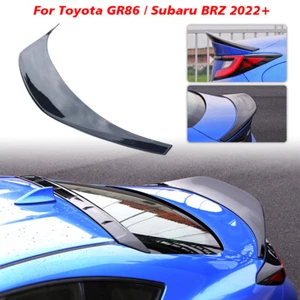 For 2022-2025 Subaru BRZ & Toyota GR86 V Style GLOSS BLACK Trunk Spoiler Lip - Picture 1 of 14