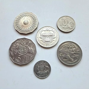 Australia Coins -1927 Silver Florin & 5 Other Coins - Picture 1 of 6