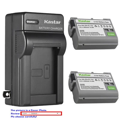 Kastar Battery Wall Charger for Nikon EN-EL15 EN-EL15a Nikon D7000 DSLR Camera
