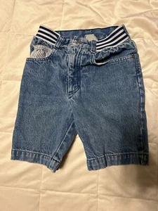 VINTAGE ESPIRIT JEANS ELASTIC WAIST YOUTH KIDS SZ 7 BOYS GIRLS STRIPED - Picture 1 of 3