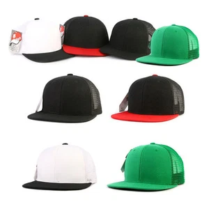 Gorra de béisbol unisex para hombre mujer Mqum Uni malla de color liso gorra a presión sombreros hip-hop - Imagen 1 de 11