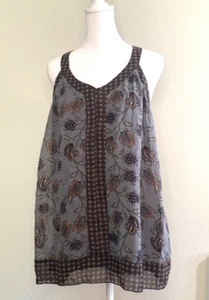 Maurices Women's XL Tank Top Gray, Sage Green Black Floral Black Sleeveless NWT - Picture 1 of 7