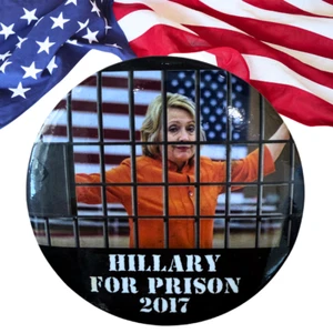 Trump 2024 Hillary for Prison Inauguration Day Button Pin Gedenkwahl - Bild 1 von 1
