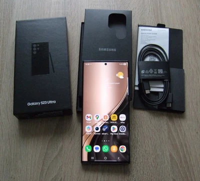 ►Samsung Galaxy S23 Ultra SM-S918B/DS 256GB Phantom Black in OVP ►wie neu - Bild 1 von 4