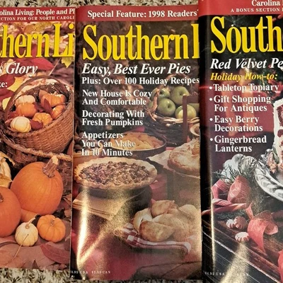 Southern Living Magazines Lot Of 3 From 1998 Advertising Ads SL09 - Image 1 of 4