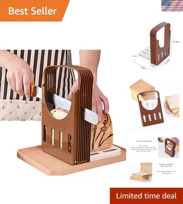 Lightweight Foldable Bread Slicer - Achieve Perfectly Sliced Homemade Goodness