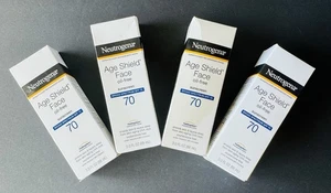 4x Neutrogena Age Shield Face Sunscreen Lotion, SPF 70, 3.0 fl oz BB: 07/2026+ - Picture 1 of 11