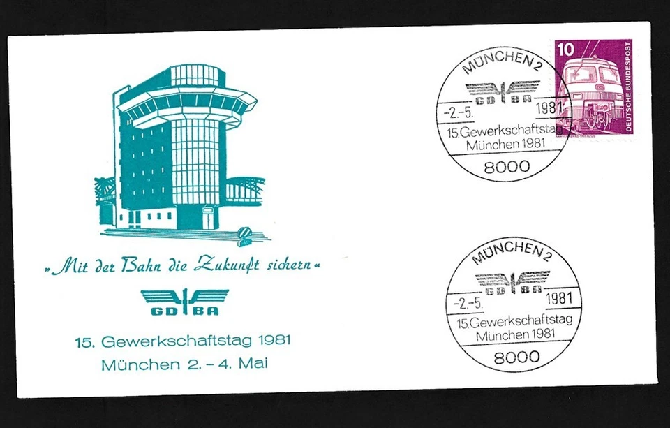 D466596 Alemania Ferrocarril Cubierta Trenes Locomotoras Ferrocarriles Múnich 1981 Foto 1 de 1