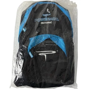 Vintage Powerade Isotonic Backpack Drink Promo Sport Bag Black NEW IN PACKAGING - Picture 1 of 11