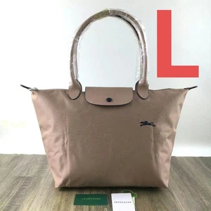 Bolso de Mano LONGCHAMP Modelo 70 Le Pliage Club Talla L Tiza L Lona Reciclada Nuevo - Imagen 1 de 6