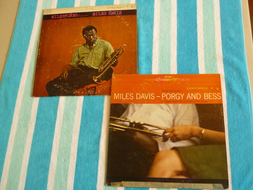 Lot of 2 MILES DAVIS LP'S Milestones (Mono) & Porgy And Bess (Stereo) JAZZ - Image 1 of 3