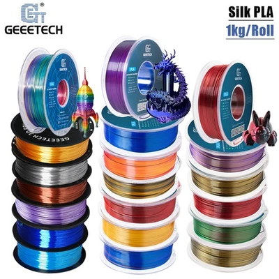 Filamento de impresora 3D PLA 1 KG 1,75 mm GEEETECH seda doble/tricolor degradado PLA Foto 1 de 4