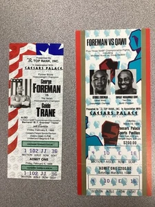 George Foreman Tickets (2) Full Dwight Qawi & Guido Trane Boxing HOF 1988 - Picture 1 of 2