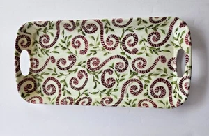 Vintage Evergreen Candy Canes And Berries Serving Tray Melamine Holiday Dish - Picture 1 of 10
