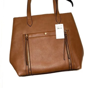 NWT steve madden lou pocket tote Cognac - Picture 1 of 11