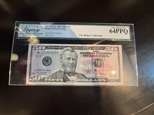 DBR 2013 $50 San Francisco Fr. 2132-L Legacy 64 PPQ Serial ML27276305A - Picture 1 of 2