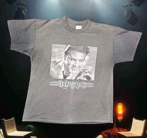 Elvis Presley T-Shirt Vintage Grafik T-Shirt Oneita USA Einzelstich 90er Jahre Grau XL - Bild 1 von 8