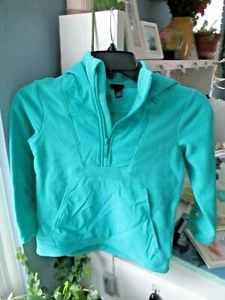 Girls' Fleece 1/4 Zip Sweatshirt - All in Motion XS Turquoise 4/5 NWOT  - Picture 1 of 3