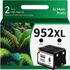 952 XL BLACK 2 Pack Ink Cartridges for HP OfficeJet Pro 8710 8210 7740 8720 8715 - Afbeelding 1 van 2