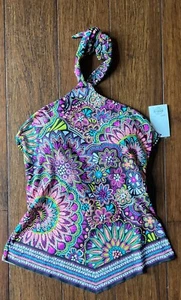 Brand New APT 9 Womens Swimsuit Scarf Hem Tankini Top Size Large (12-14) - Picture 1 of 2