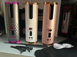 ARRICCIA CAPELLI senza fili AUTOMATICO ARRICCIACAPELLI USB BOCCOLI ONDE VIAGGIO - Foto 1 di 5