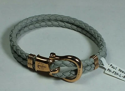 Paul Hewitt Lederarmband Gr.L  20cm  Rotgold / Grau  EA55 - Bild 1 von 2