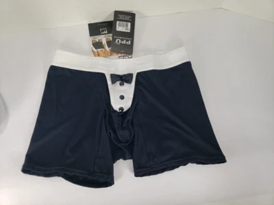 NUEVO CON ETIQUETAS PPU UNDERWEAR 1325 ESMOQUIN BOXER NEGRO HOMBRE S Foto 1 de 4
