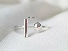 925 Sterling Silver Dainty Ring Statement Minimalist Anxiety Ring PP50 