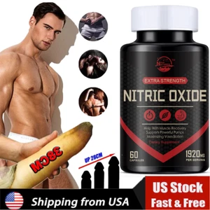 Nitric Oxide Booster Supplement - L-Arginine, L-Citrulline 1920mg - 60 Capsules - Picture 1 of 11
