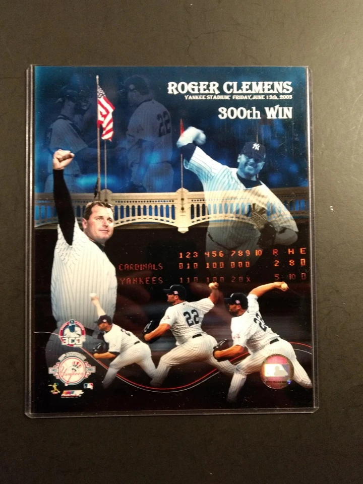 FOTO 8X10 TRIBUTO A ROGER CLEMENS 300th Win New York Yankees Foto 1 de 1