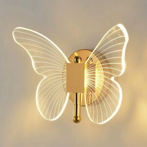 Modern Up Down Wall Light Sconce Indoor Outdoor LED Butterfly Lamp Fixtures