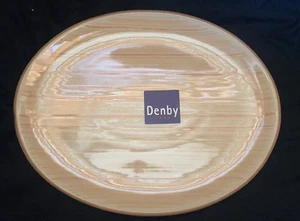 Denby Caramel Stripes Oval Serving Platter ~new~ - Picture 1 of 4