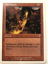 Earthquake - Seventh Edition - MTG - Good Condition With Light Play