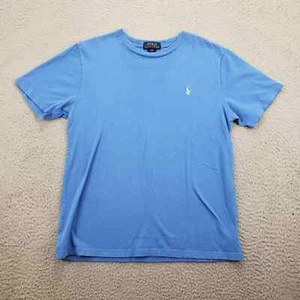 Polo Ralph Lauren Shirt Boys Large Youth Blue Short Sleeve Classic Preppy - Picture 1 of 11