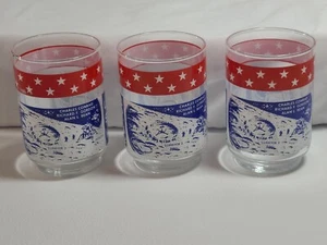 Libbey Tumbler Glasses NASA Apollo 12 Moon Mission 1969 Vintage Lot of 3 MCM - Picture 1 of 10