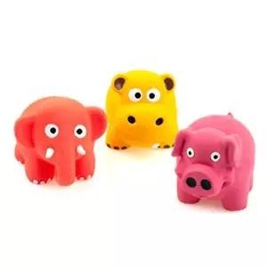3 Pack 3.2'' Squeak Latex Puppy Toy Cute Standing Animal Random Color A 3PCS - Picture 1 of 7