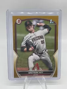 2023 Bowman 1st Draft Paper Grayson Hitt Gold 8/50 - Picture 1 of 2
