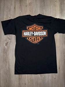 T-shirt vintage 1996 Harley Davidson double face aquila punto singolo USA grande - Foto 1 di 9