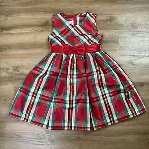 Bonnie Jean Dress Girls Size 12 Christmas Holiday Plaid Party Recital Metallic - Picture 1 of 10